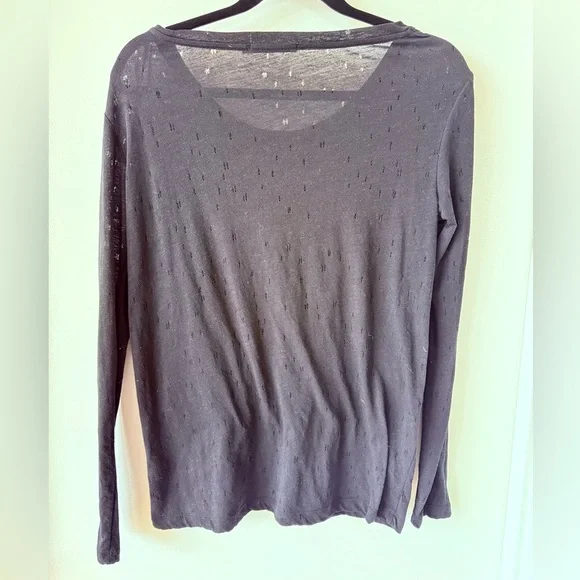 Alexander Wang Gray Vintage Tshirt with Scoop Neckline - Picture 2 of 5